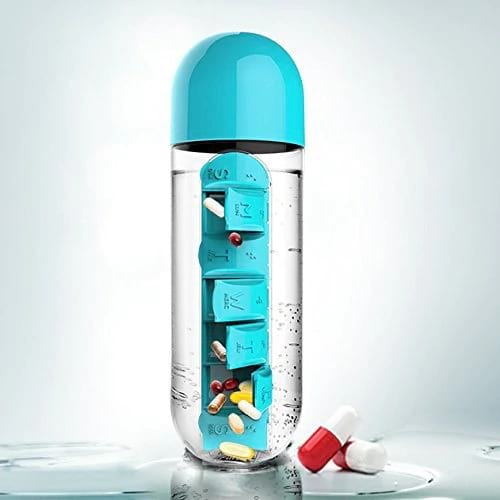 Бутылка-таблетница «Vitamin» — голубая