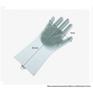 Силиконовые перчатки для мытья посуды 2 шт — серые2