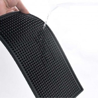 Силиконовый коврик для бара 30 х 15 см — чёрный (8)