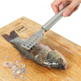 Рыбочистка скребок для очистки рыбьей чешуи — сталь (10)