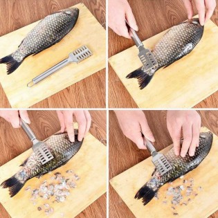 Рыбочистка скребок для очистки рыбьей чешуи — сталь (6)