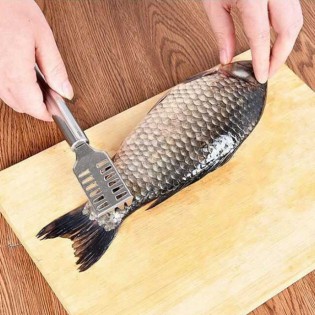 Рыбочистка скребок для очистки рыбьей чешуи — сталь (8)
