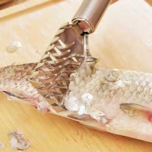 Рыбочистка скребок для очистки рыбьей чешуи — сталь (9)