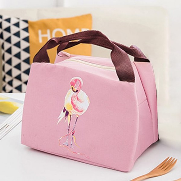 сумка для еды фламинго 2 розовый