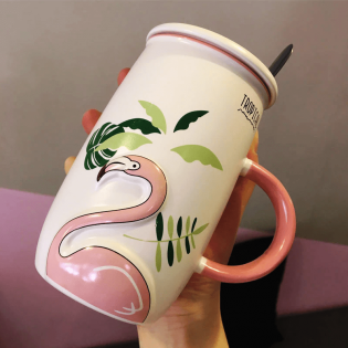 чашка для капучино Фламинго