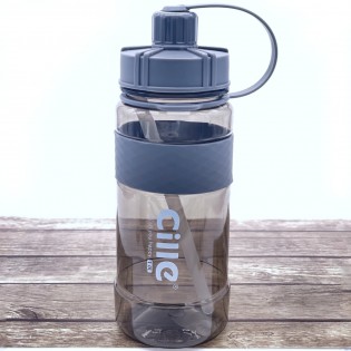 Спортивная бутылка для воды большая Cille 1 л серая