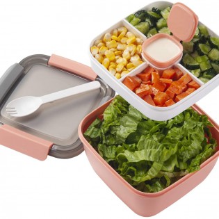 Ланч бокс – салатница OldPAPA Bento 1200 мл – розовый (17)