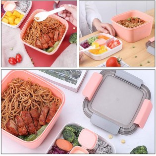 Ланч бокс – салатница OldPAPA Bento 1200 мл – розовый (21)