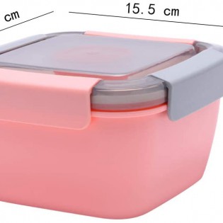 Ланч бокс – салатница OldPAPA Bento 1200 мл – розовый (22)