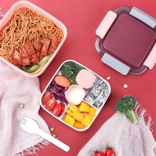 Ланч бокс – салатница OldPAPA Bento 1200 мл – розовый (25)