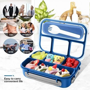 Ланч Бокс OldPAPA Bento 4 відділи синій (6)