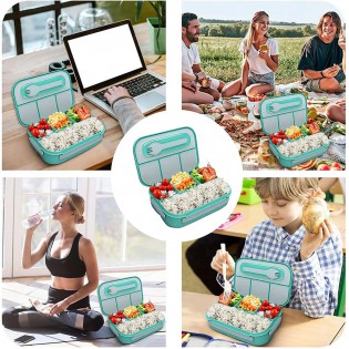 Ланч Бокс OldPAPA Bento 4 відділи синій (9)