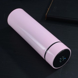Термос с индикатором температуры Smart CUP 500 мл – розовый (2)