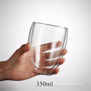 -.Термо стакан с двойными стенками/двойным дном «Double Glass» 350 мл