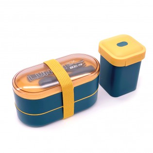 Набор Bento Box Set ланч бокс/супница/ланч бэг/вилка/ложка синий (40566)2
