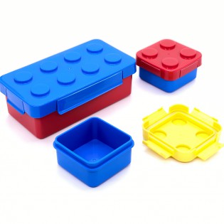 Ланчбокс детский на 3 секции Lego – сине/красный2