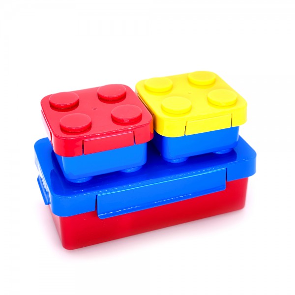 Ланчбокс детский на 3 секции Lego - сине/красный