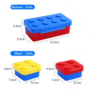 Ланчбокс детский на 3 секции Lego – сине/красный 5