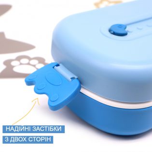 Ланч бокс детский с Bento cat 700 мл – блакитний 4 Ланч бокс детский с Bento cat 700 мл – блакитний 4