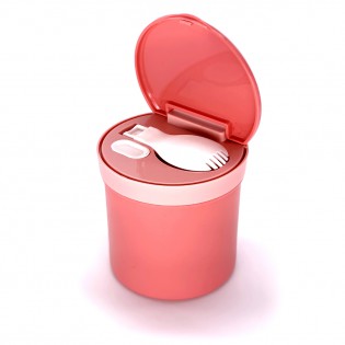Ланч бокс супница 450 мл с ложкой Soup Cup – розовая2