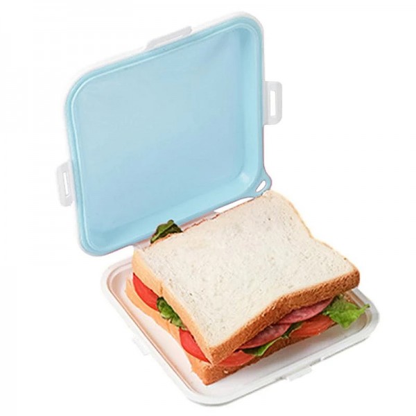 Ланч-бокс бутербродница седндвичница - голубой