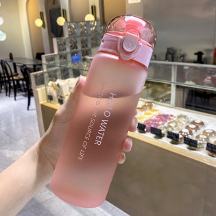 Спортивная бутылка для воды 780 мл с поилкой/защитой от открытия Hello Water – розовая3
