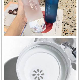 Спортивная бутылка для воды 780 мл с поилкой/защитой от открытия Hello Water – белая6