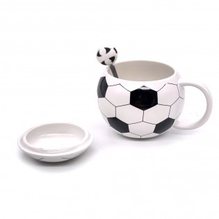 Чашка с ложкой “Футбольный мяч”  350 мл 3
