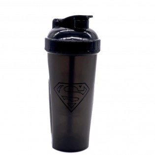 Шейкер для спортивного питания/протеина с стальной пружиной “Супермен” 600 мл – черный 1