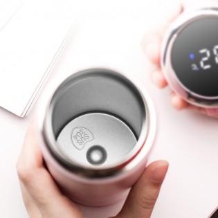 Термос для чая/кофе с LED-датчиком температуры стальной Smart Flask 420 мл – розовый4!!2207831246718-0-cib