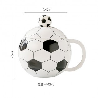 Чашка с ложкой “Футбольный мяч” 350 мл 1!!2212047991814-0-cib