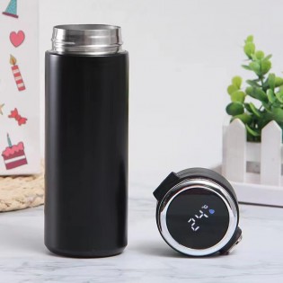 Термос для чая/кофе с LED-датчиком температуры стальной Smart Flask 420 мл – черный1!!2209039320833-0-cib