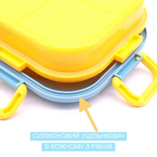 Ланч бокс дитячий на один рівень 850 мл Delicious голубий 4 Ланч бокс дитячий на один рівень 850 мл Delicious голубий 4