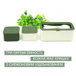 Ланч бокс транформер Lunch Box 1450 мл зелений 4