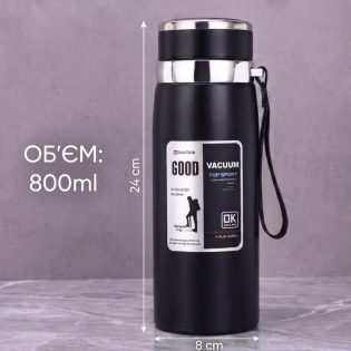Термос 1л bottle sport чорний (2)