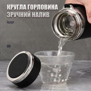 Термос 1л bottle sport чорний (4)